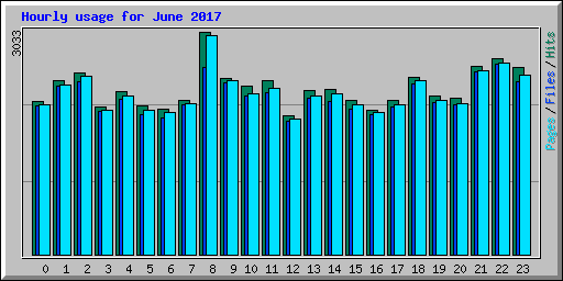 Hourly usage for June 2017